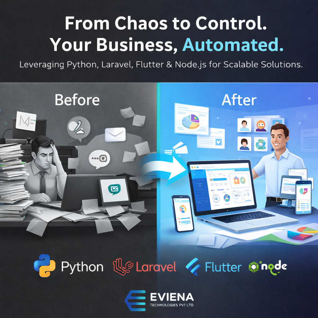 Powered by modern technologies: Python, Laravel, Flutter & Node.js